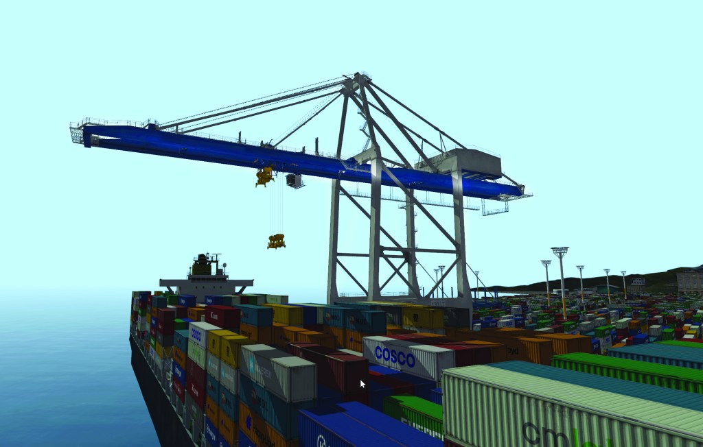 cargo container crane